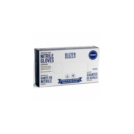 Remcoda Disposable Nitrile Gloves, 3 mil Thickness, Medium Size, Nitrile, Blue, Durable, Comfortable, 10PK NIT101-M