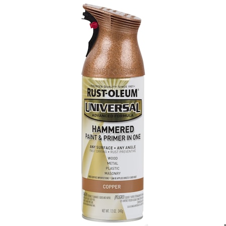 Rust-Oleum Hammered Spray Paint, Copper, Hammered, Solvent, 12 oz 247567