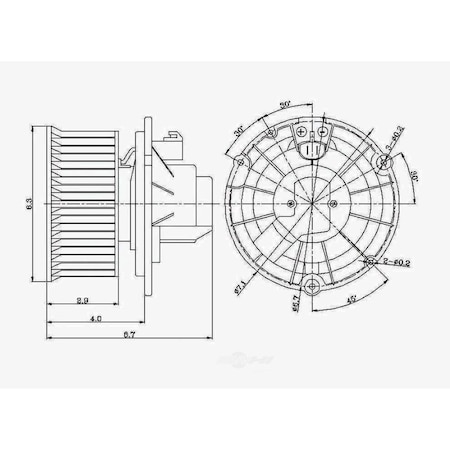Global Parts Distributors Blower Motor 2311629