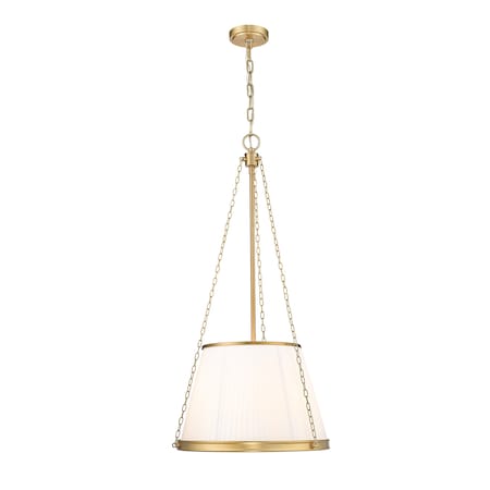 Z-Lite Madeline 5 Light Pendant, Modern Gold/White, 18 In W x 36.75 In H 1954P18-MGLD