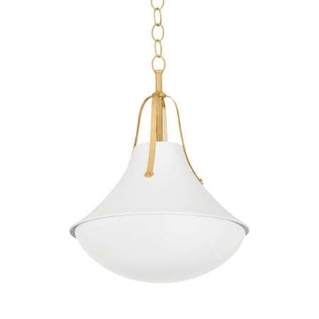 Hudson Valley Lighting Coventry 16 in. Pendant Vintage Gold Leaf/ White Plaster 4516-VGL/WP
