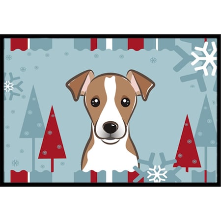 Carolines Treasures BB1756JMAT Winter Holiday Jack Russell Terrier Indoor & Outdoor Mat, 24 x 36 in. BB1756JMAT