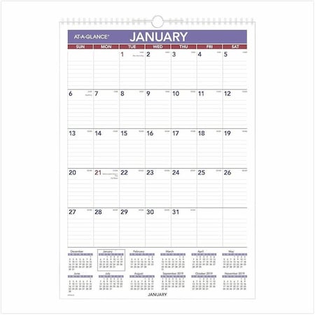 At-A-Glance Erasable Wall Calendar, 12 x 17, White, 2022 PMLM0228