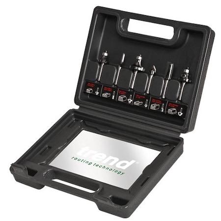 Trend Tool Technology 6 Piece Router Bit Starter Set, 1/4 Inch Shank, Tungsten Carbide Tipped, SET/SS11X1/4TC U*SET/SS11X1/4TC