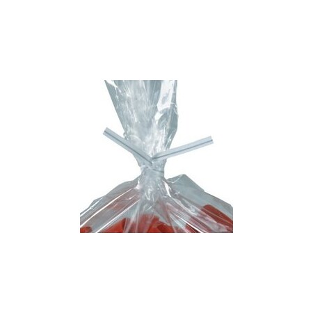 Bubblefast 2000-12 x 5/32'' White Plastic Twist Ties, 2000PK BFPLT12W