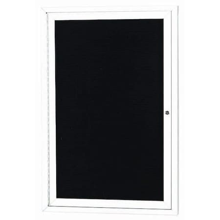 Aarco Outdoor Enclosed Directory w/ Al Frame, Powder Coated White, Letter Panel is Black Vinyl, 24''Hx18''W OADC2418W