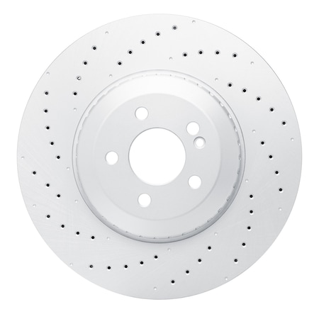 Dynamic Friction Co DFC Hi-Carbon Alloy GEOMET Coated Rotor - Drilled 920-63196