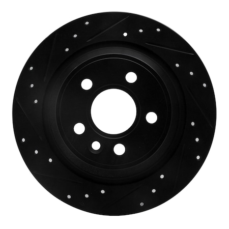 Dynamic Friction Co DFC Brake Rotor - Drilled and Slotted - Black 633-11022L