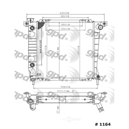 Global Parts Distributors Radiator 1164C