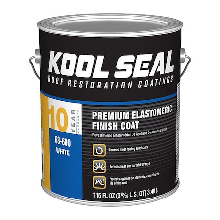 Kool Seal Elastomeric Roof Coating, White KS0063600-16