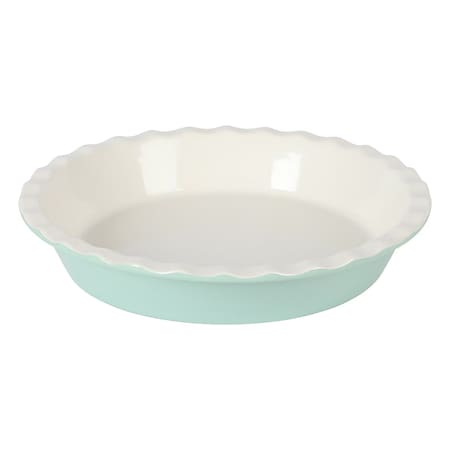 Martha Stewart Vanowen 9 Inch Round Scalloped Edge Stoneware Pie Pan in Blue 142780.01