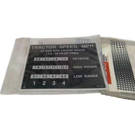 Cnh DECAL, CNH OEM 67512C1 67512C1