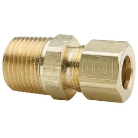 Dixon The Right Connection Tube-to-Pipe Tank Fitting, 3/8 in x 9/16-24 Nominal, Tube x Straight NPT End St 682C-0606