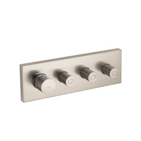 Axor ShowerSolutions Thermostatic Module Trim 15" x 5" for 3 Functions in Brushed Nickel 10751821