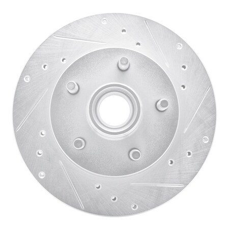 Dynamic Friction Co DFC Brake Rotor - Drilled and Slotted - Silver 631-54138R