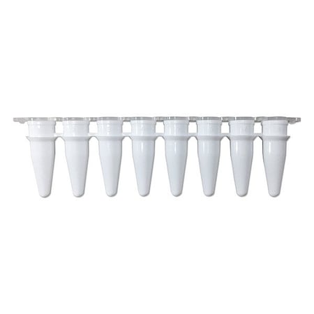 Zoro Select PCR Strip, 0.94 in Dia, White, PK120 P3802-QW
