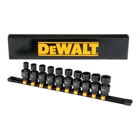 Dewalt Impact Set, Metric , 3/8 Inch Drive, 10pcs DWMT19226