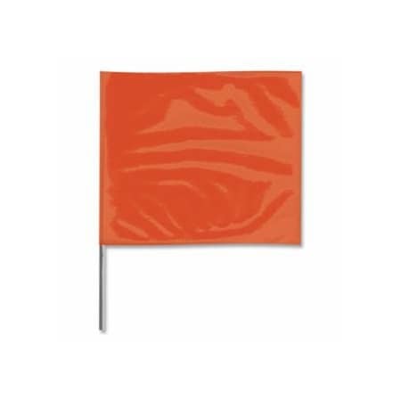 Presco Stake Flag, 2 in x 3 in, 24 in H, Orange, 100PK 764-2324O