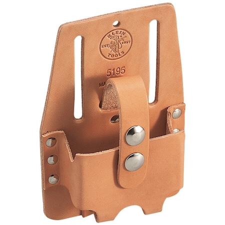 Klein Tools Tool Pouch, Tool Holster, Tan, Leather, 1 Pockets 5195