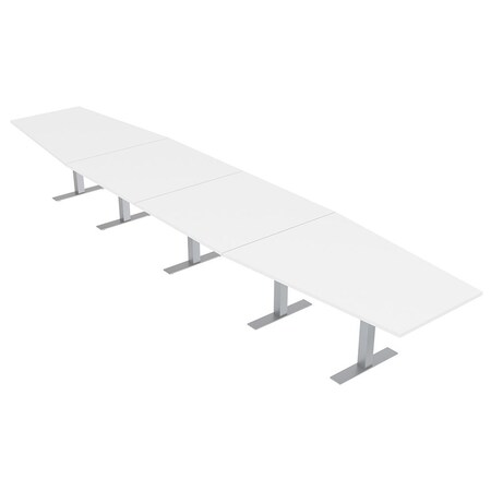 Skutchi Designs 18ft Conference Table With Power Unit | 18 Person Modular Hexagon Meeting Table | Harmony Series HAR-HEX.IR-48X216-T-W960-NA