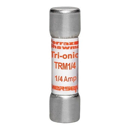Mersen Fuse, 1 1/2 in L, 250 V AC, 250 mA TRM1/4