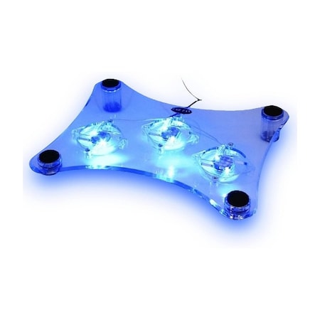 Sanoxy 3 Fans USB Cooler Cooling Pad Stand LED Light For Laptop PC Notebook LT-COOL-CLR