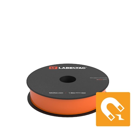 Labeltac Magnetic Supply 1in x 25ft LT4/Pro X, Orange LT106M