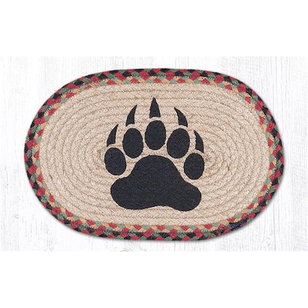 H2H Bear Paw Printed Swatch Oval Rug, 10 x 15 in. H22548681