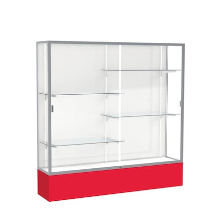 Ghent Spirit Floor Display Case 72x72x16, White, Satin 376WB-SN-RD