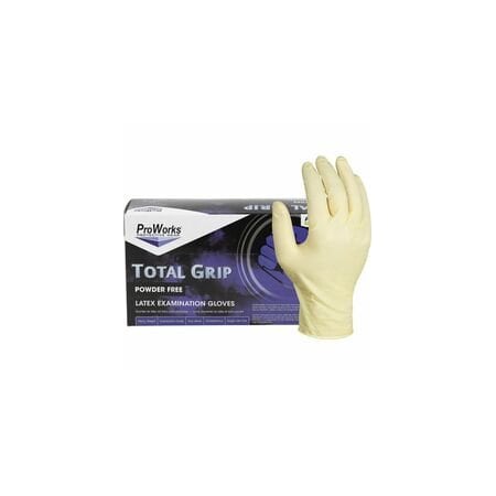 Proworks Total Grip Latex Powder Free Exam Gloves, 8 mil Thickness x 9.40in Glove L, X-Large Size, 10PK GL-L165FX