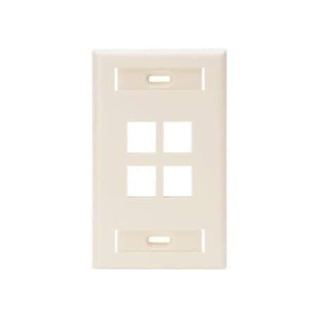 Leviton 4-Port Flush Mt Unloaded 42080-4TS
