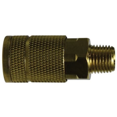Midland Industries Parker Tru Coupler, 1/4 in MIP, Brass 28516