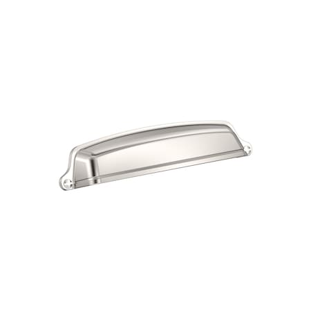 Amerock Stature 5-1/16 inch 128mm Center-to-Center Polished Nickel Cabinet Cup Pull BP22439PN