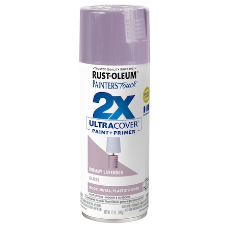 Rust-Oleum Painter's Touch 2X Ultra Cover Spray Paint, Dreamy Lavender, Gloss, 12 oz 366991