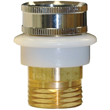 Danco Hose Adapter, 34 x 34 in, GHTM x GHTF, Brass, Chrome Plated 10518