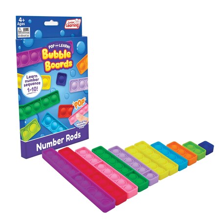 Junior Learning Number Rod Bubble Boards, 11-Piece Set JL713