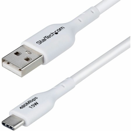 Startech.Com 10FT (3M) USB-A TO USB-C CHARGING CABLE, CHARGE & SYNC, 3A, USB 2.0, TPE JACKET USB2AC10FWHE