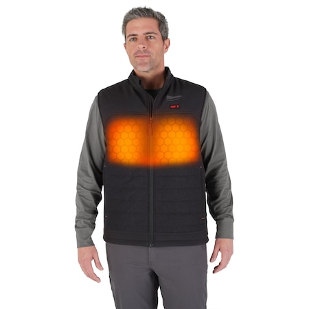 Milwaukee Tool Axis Heated Vest, Polyester, 2 to 8 hours Heating Time, 3 Heat Settings, Black, 3XL M300B-213X