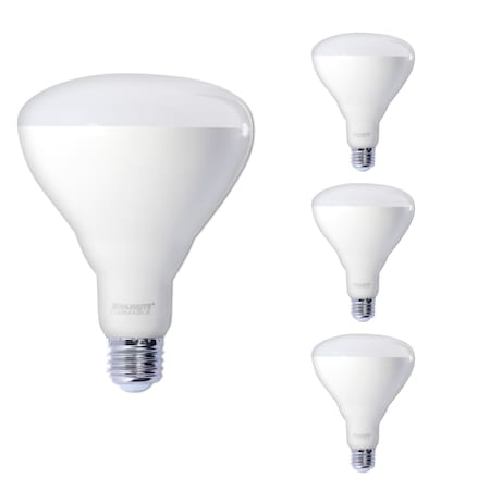 Bulbrite LED Filament 15W Dimmable BR40 Light Bulbs, Frost Glass, Medium E26 Base, 2700K, 1100lu, 4PK 862803