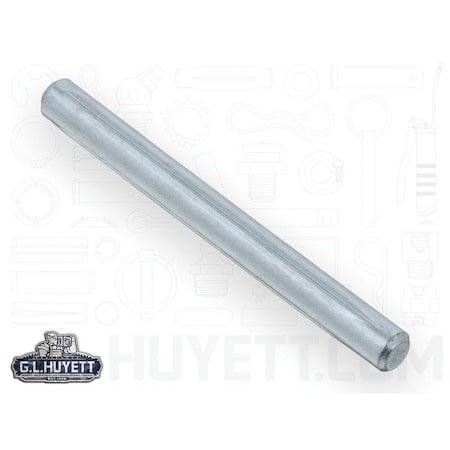 Huyett Type U Grooved Pin, Zinc Plated Low Carbon Steel, 0.188 in Dia x 0.185 in Small End Dia x 2.000 in L GP-0187-2000-U