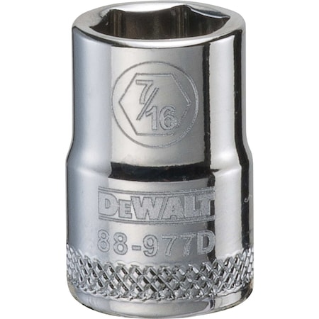 Dewalt Socket, 3/8-Drive, 7/16 In, 6 Pt, DWMT88977OSP DWMT88977OSP