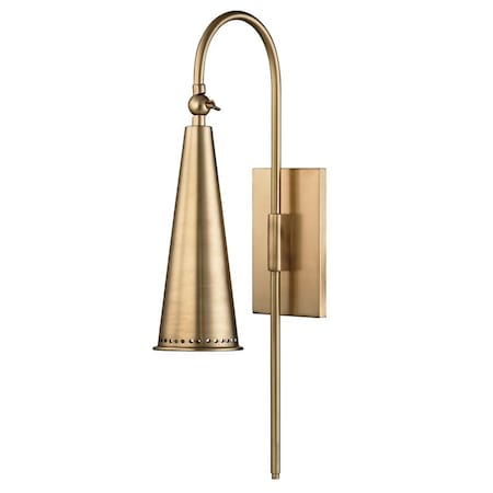 Hudson Valley Lighting Alva 1 Light Wall Sconce 4.25 In. Aged Brass 1300-AGB