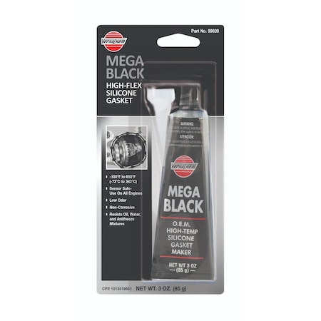 Itw VersaChem Mega Black Silicone O.E.M., 99839, 3 Oz. Tube 99839