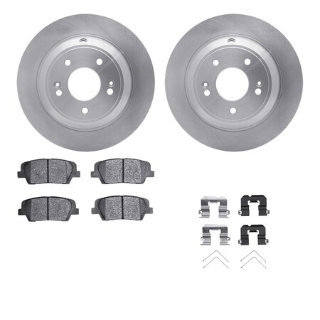 Dynamic Friction Co DFC Brake Rotor with 5000 Brake Pads and Hardware Kit 6512-21197