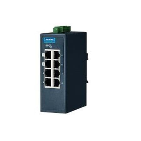 Advantech 8GE Ind. Switch with Modbus TCP/IP, W/T. EKI-5728I-MB-AE