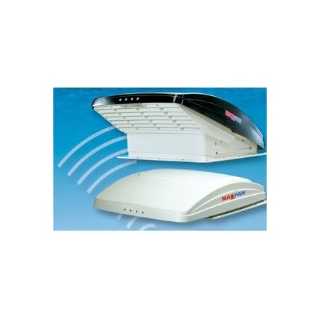 Maxxair Vent Manual Opening, For 14" x 14" Vent, With Fan, White, With Thermostat/ Built In Rain Cover 00-05100K