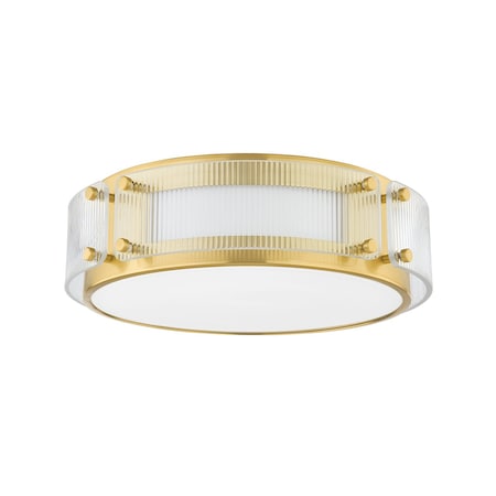 Hudson Valley Lighting Clifford 1 Light Flush Mount 14 In. Aged Brass 4714-AGB
