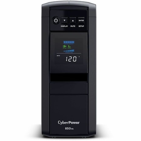 Cyberpower UPS System, Line Interactive, Out: 120 V AC In: 120 V AC CP850PFCLCD