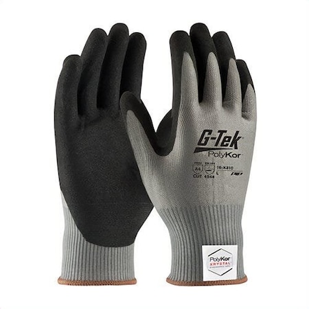 G-Tek Cut-Resistant Gloves, Large, Micro Surface Nitrile Coating, Elastic/Knit Wrist, Resists: Abrasion 16-X310/L