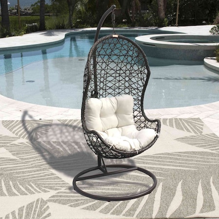 Panama Jack Outdoor Panama Jack Hanging Chair w/Metal Stand & Cushions PJO-9001-GB-HC